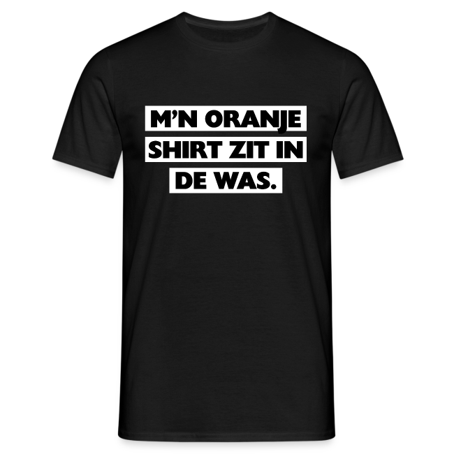 Mijn oranje shirt zit in de was